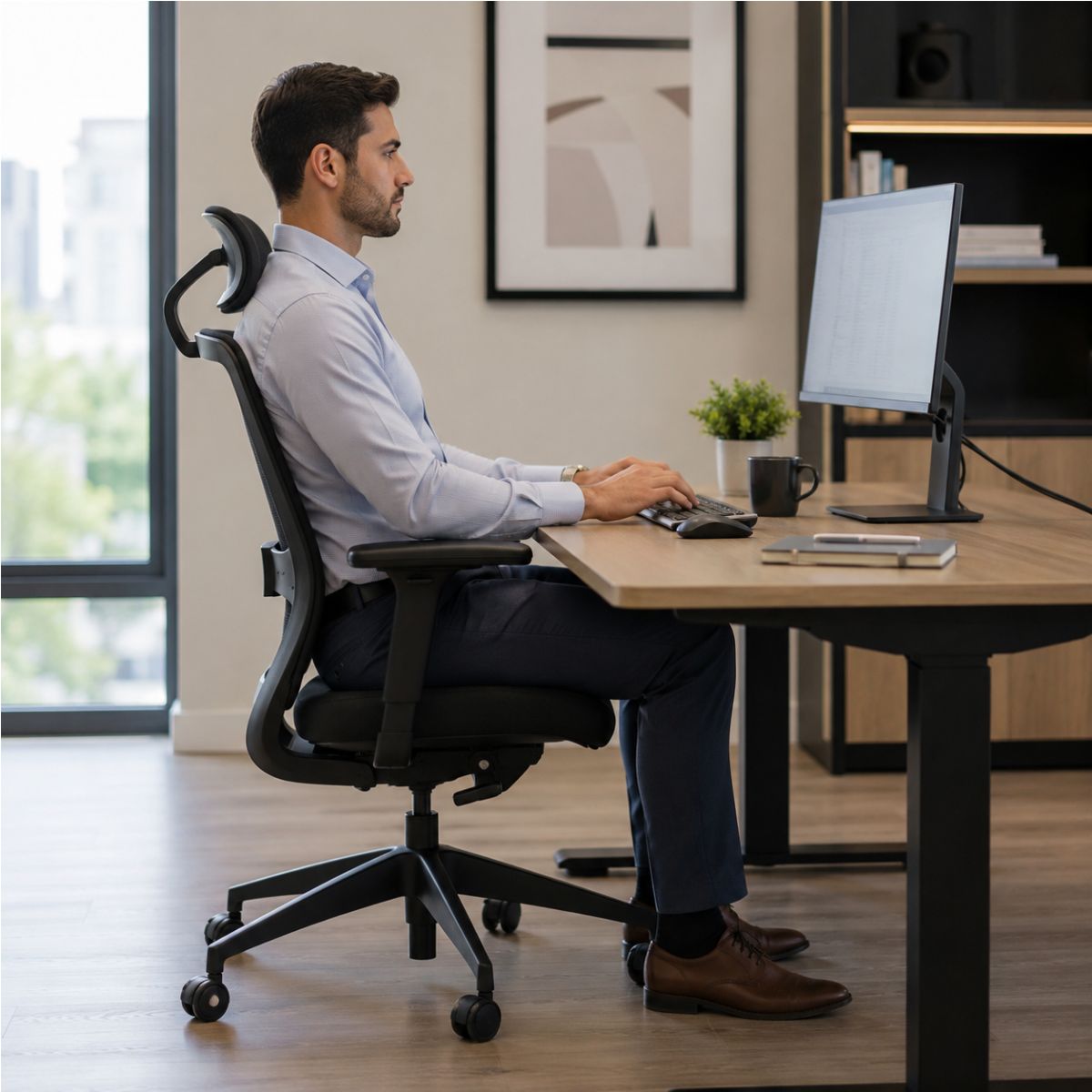 Ergonomía en un despacho de dirección para teletrabajo